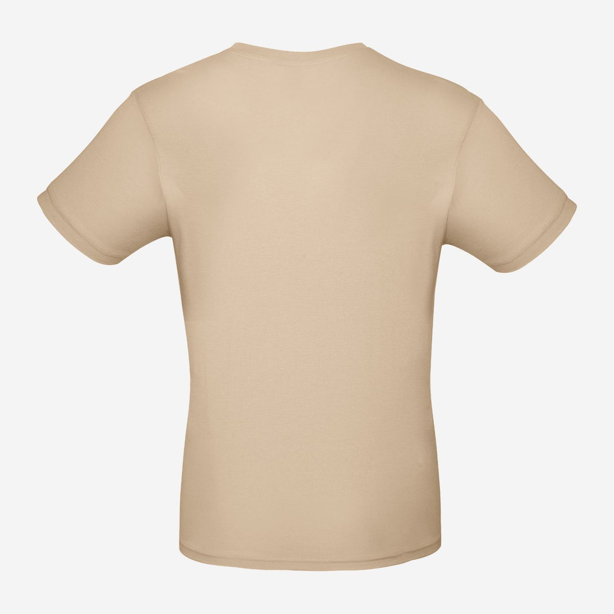 B&C #E150 T-shirt ronde hals – Zand, achterkant