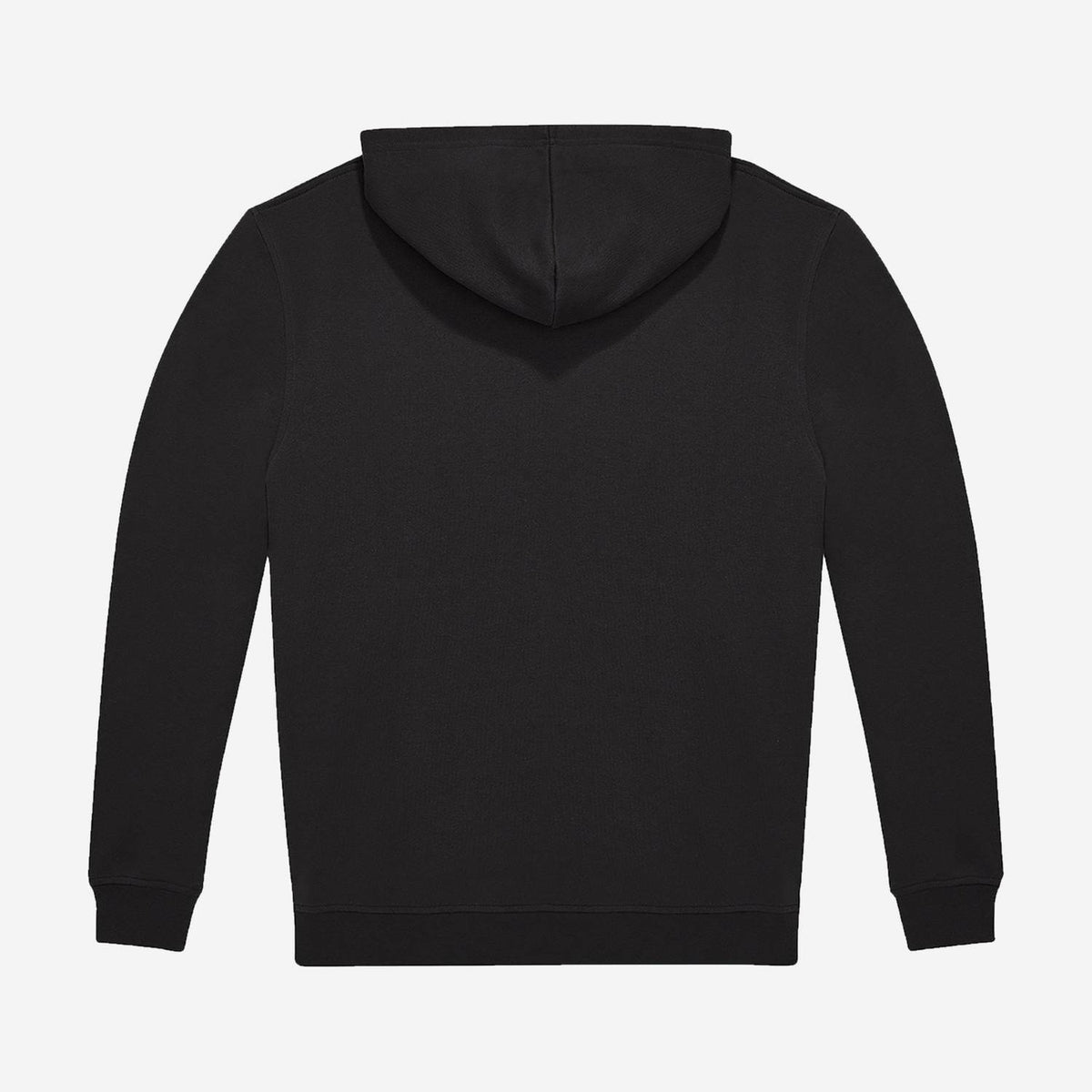 B&C ID.224 hoodie met rits zwart – achterkant
