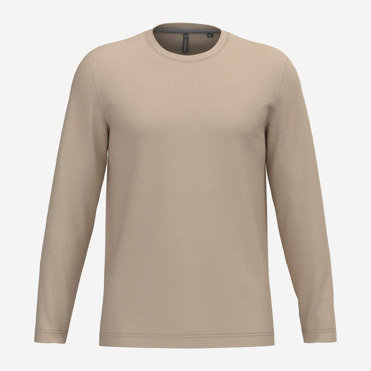 Kariban K359 longsleeve ronde hals – Zand