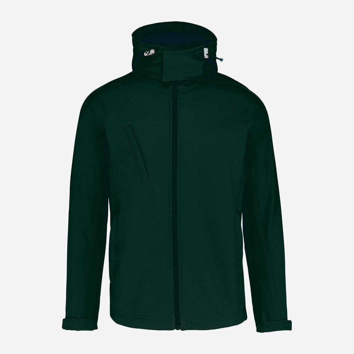 Kariban K413 softshelljas met afneembare capuchon – Flessengroen