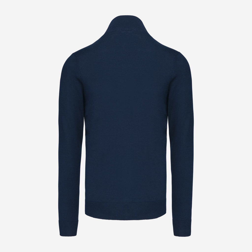 Kariban K961 Heren Cardigan Met Rits – marineblauw, achterkant