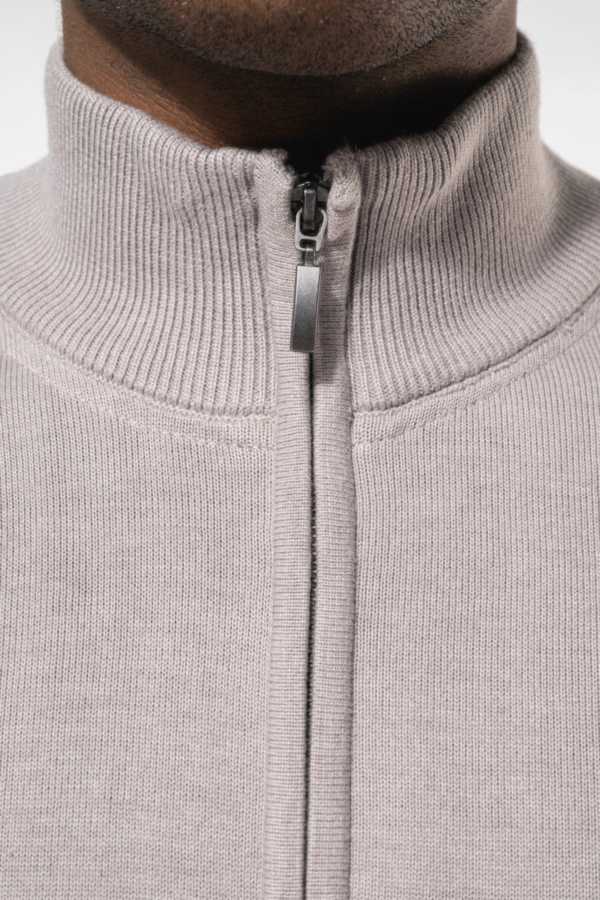 Kariban K961 Heren Cardigan Met Rits detail opstaande kraag en rits