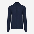 Kariban K961 Heren Cardigan Met Rits – marineblauw, voorkant