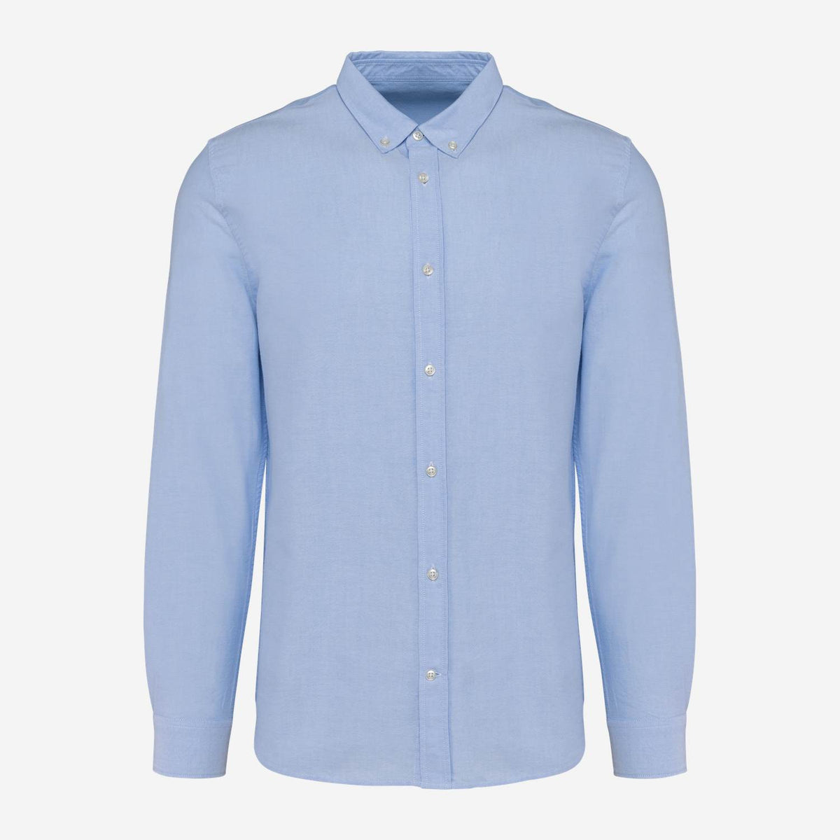 Kariban Premium PK503 Oxford Overhemd Lange Mouwen – hemelsblauw, voorkant
