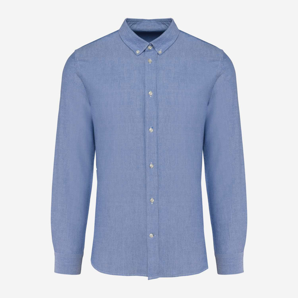 Kariban Premium PK503 Oxford Overhemd Lange Mouwen – lichtblauw, voorkant