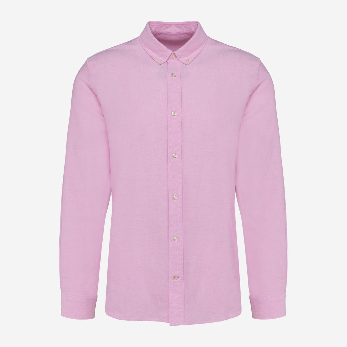 Kariban Premium PK503 Oxford Overhemd Lange Mouwen – roze, voorkant