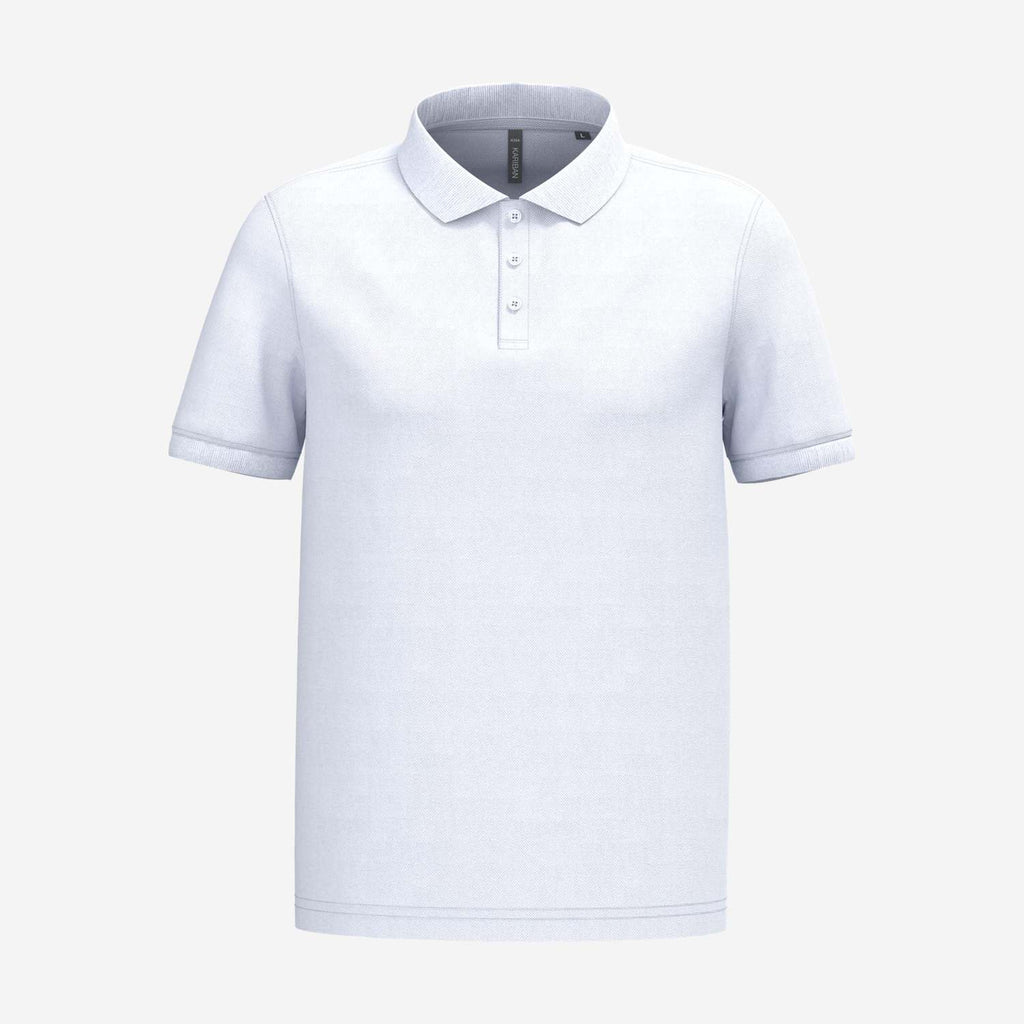 Kariban K254 piqué polo wit – voorkant