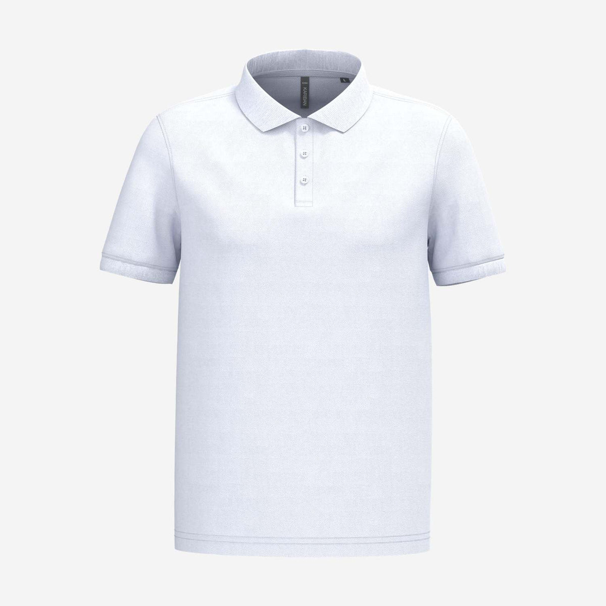 Kariban K254 piqué polo wit – voorkant