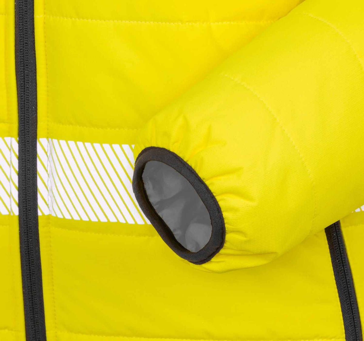 Result R500X Gewatteerde Veiligheidsjas Geel gedragen door model (3)
