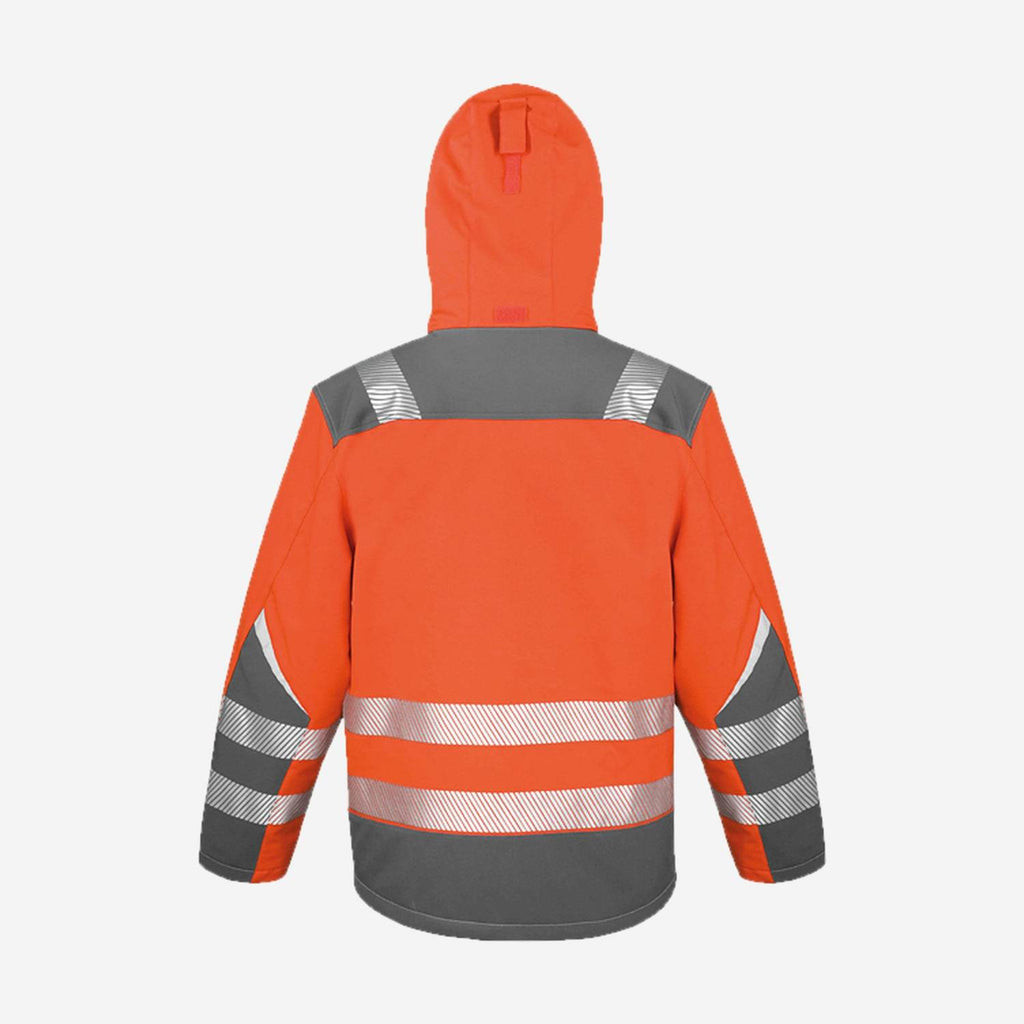 Result R331X hi-vis softshelljas oranje – achterkant