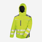 Result R331X hi-vis softshelljas geel – voorkant