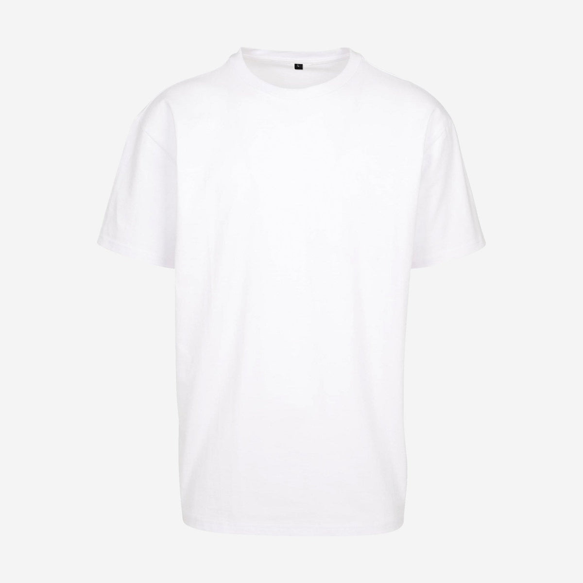 Build Your Brand BY102 oversized T-shirt wit – voorkant