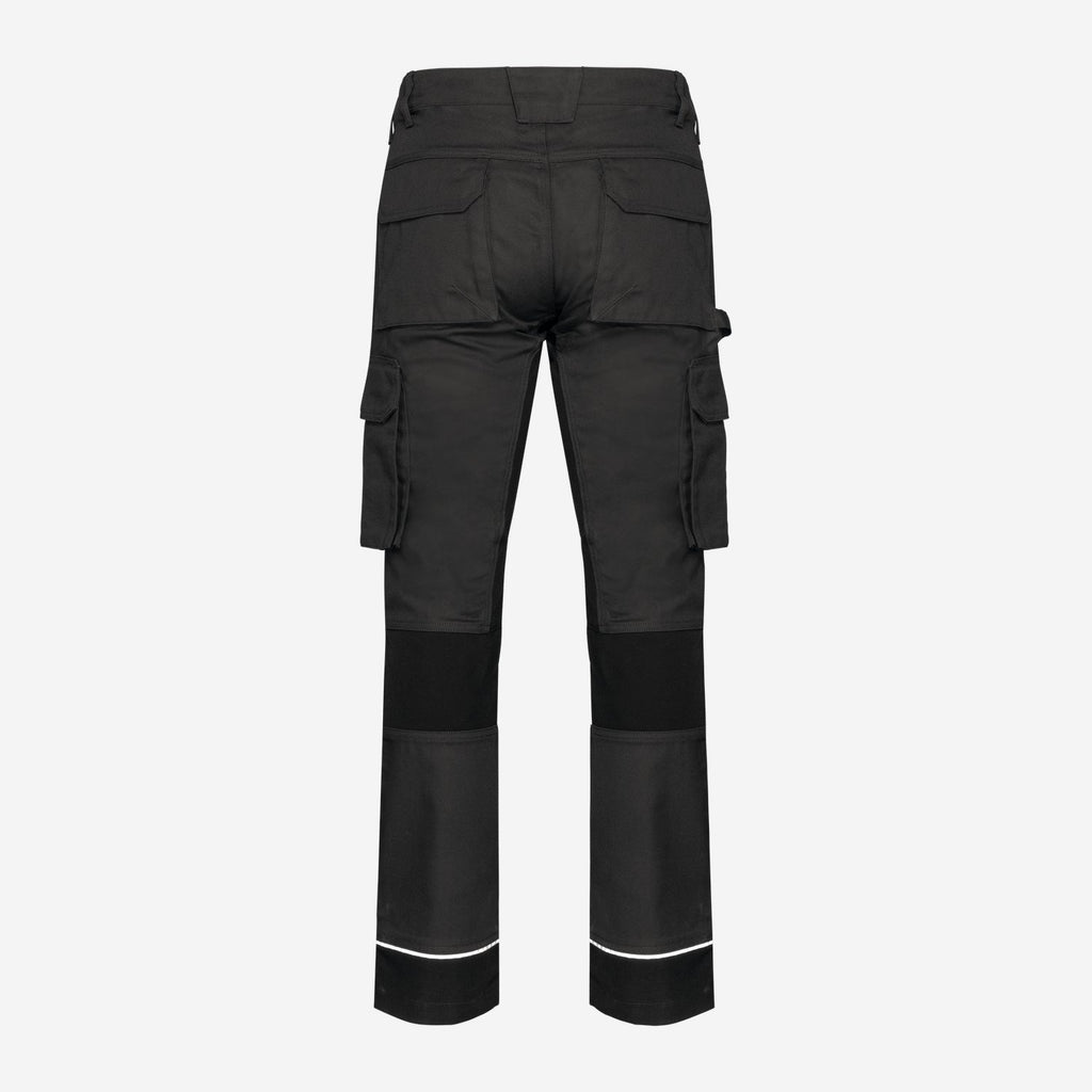 WK. Designed To Work WK743 Gerecyclede Performance Werkbroek – donkergrijs / zwart, achterkant