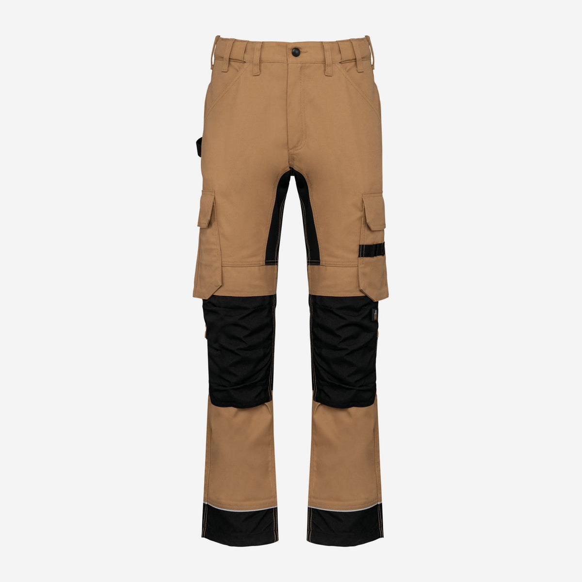 WK. Designed To Work WK743 Gerecyclede Performance Werkbroek – camel / zwart, voorkant