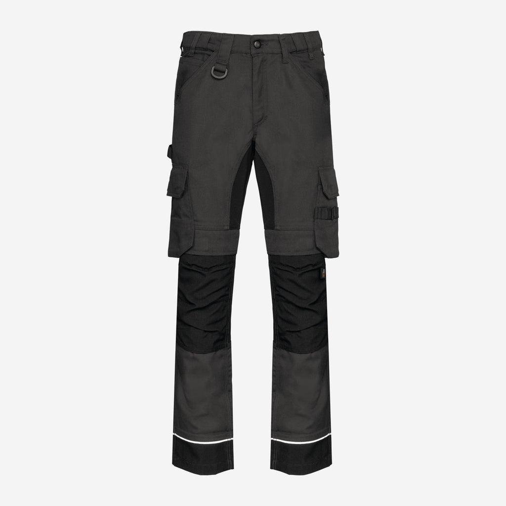 WK. Designed To Work WK743 Gerecyclede Performance Werkbroek – donkergrijs / zwart, voorkant