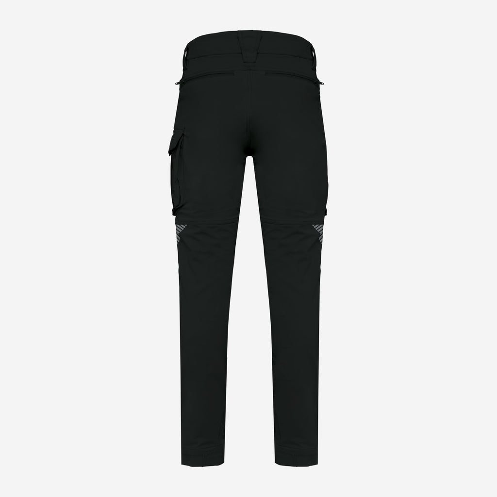 WK. Designed To Work WK746 Gerecyclede Stretch Werkbroek Multizakken – zwart, achterkant