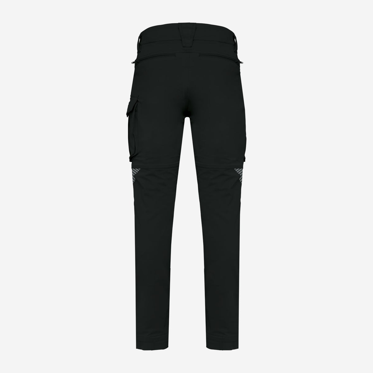 WK. Designed To Work WK746 Gerecyclede Stretch Werkbroek Multizakken – zwart, achterkant