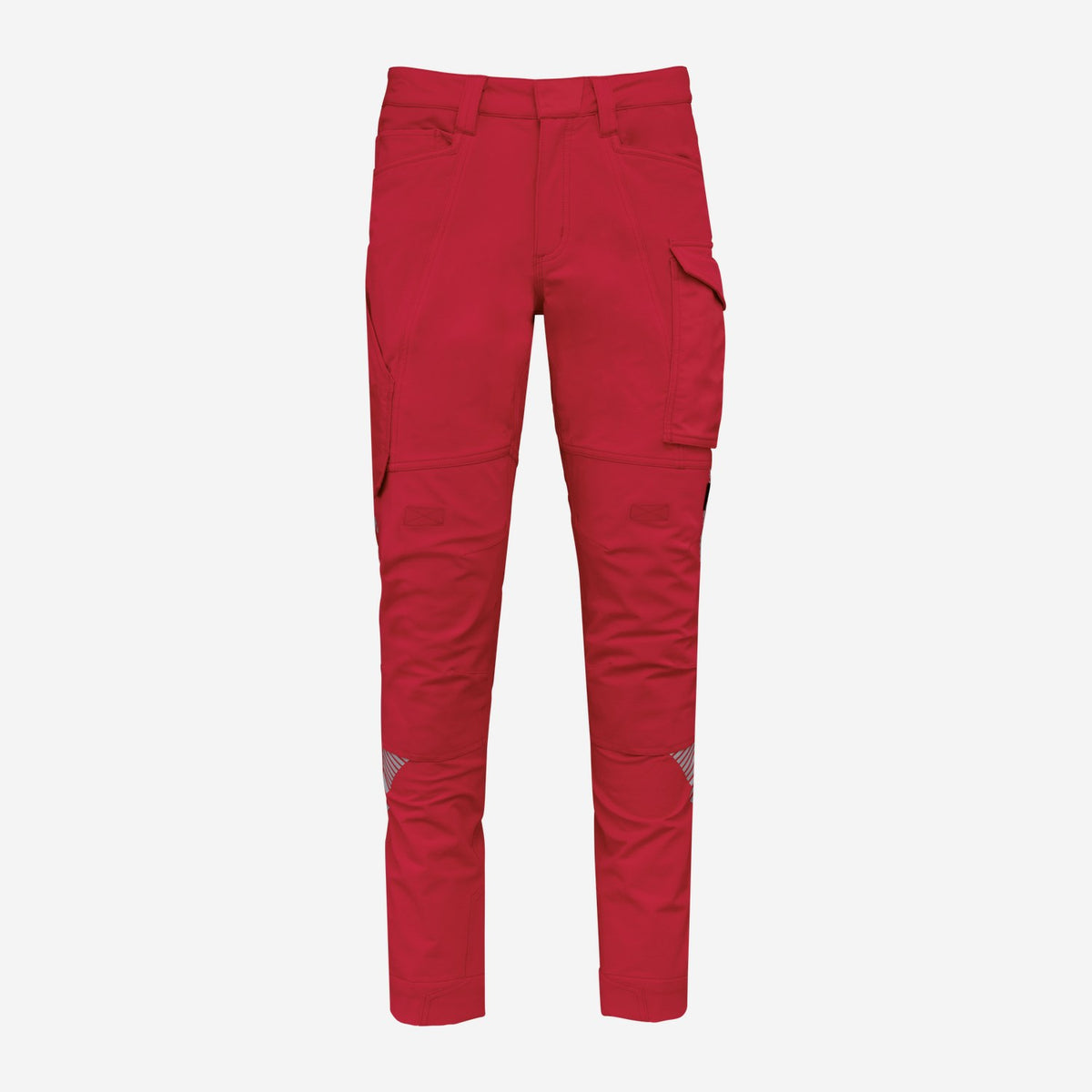 WK. Designed To Work WK746 Gerecyclede Stretch Werkbroek Multizakken – rood, voorkant